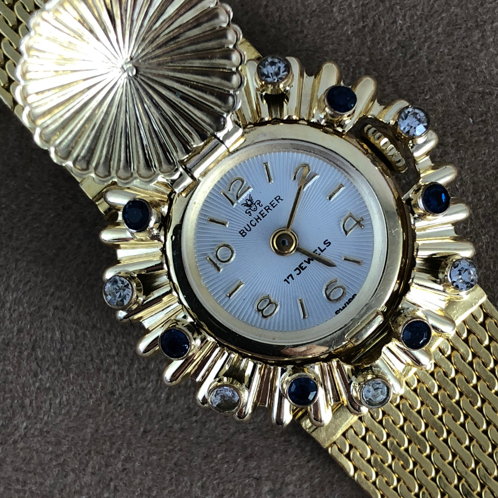 Vintage Bucherer Custom Jeweled Bracelet Watch